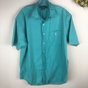RALPH LAUREN Blake short sleeve button up pocket M
